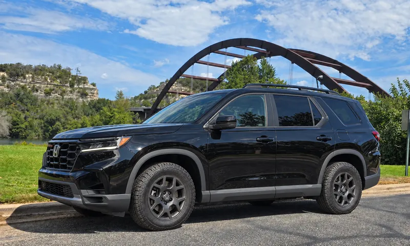 Black Honda Pilot SUV parked in Austin