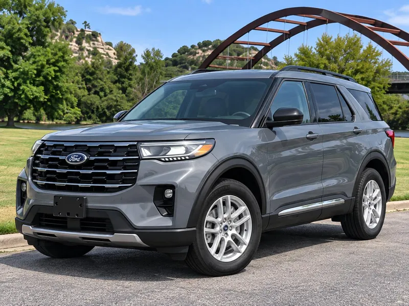 Gray Ford Explorer from the Elektrica rental fleet
